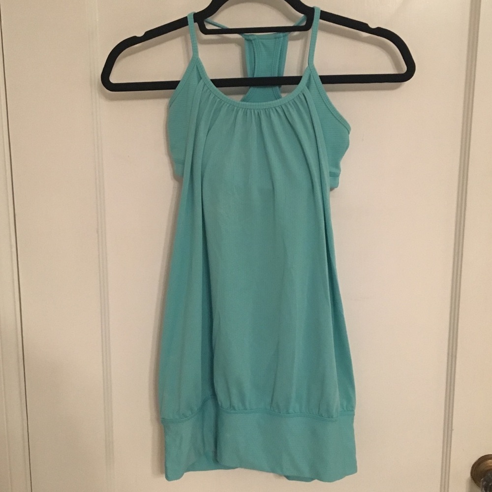 Teal Lululemon Built-in Bra Tank Size 6